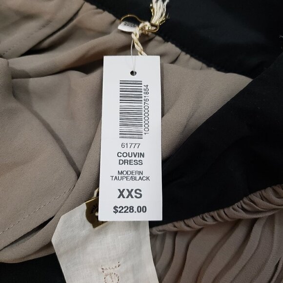 Wilfred Le Fou Couvin Dress Modern Taupe Black XXS - Picture 9 of 12